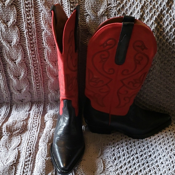 Nine West Evie western boot red Black 5 1/2 - Picture 2 of 15